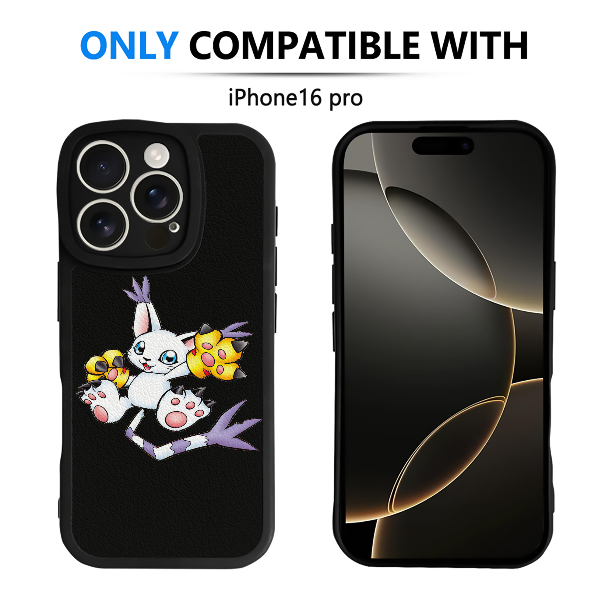 （画像用） Digimon デジタルモンスター/デジモン 【iPhone 16シリーズ対応】シリコンスマホケース（レザー調） 材質：シリコン